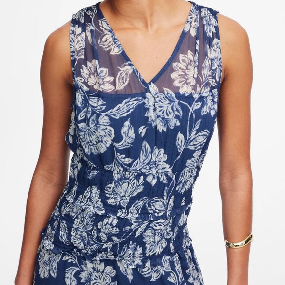 Madewell Sheer V-Neck Maxi Dress in Floral size 2 FLAWED - Picture 2 of 14